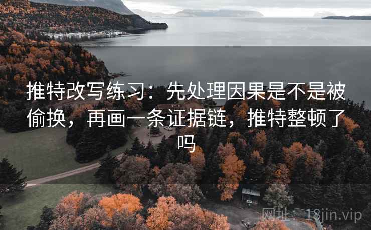 推特改写练习：先处理因果是不是被偷换，再画一条证据链，推特整顿了吗